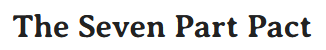 The Seven-Part Pact